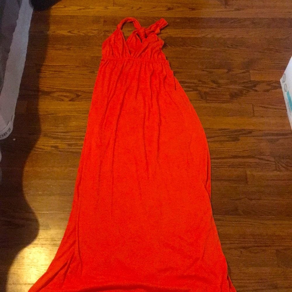 Orange maxi dress